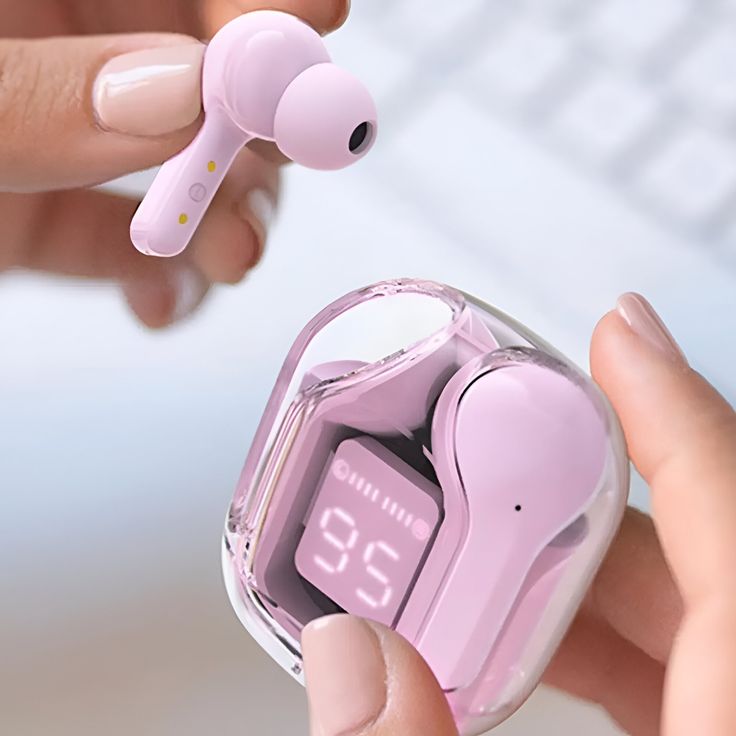Air31 Earbuds Wireless | Crystal Transparent Bluetooth 5.3 | LED Digital Display Airpods