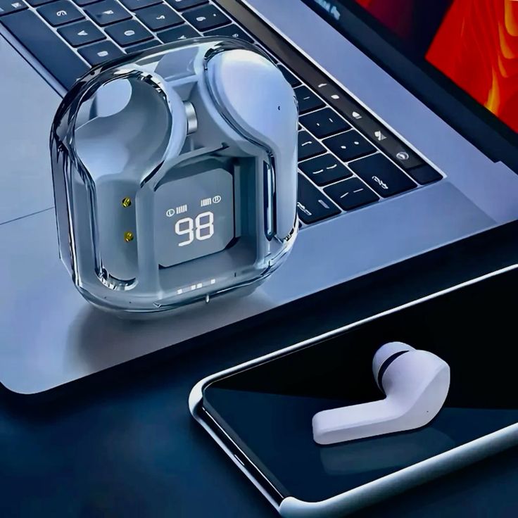 Air31 Earbuds Wireless | Crystal Transparent Bluetooth 5.3 | LED Digital Display Airpods