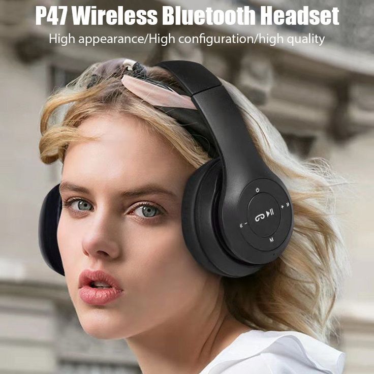 P47 Wireless Headphones | Bluetooth Foldable Headset with Microphone Support FM Radio TF for PC TV Smart Phones & Tablets