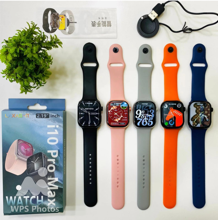 i10 Pro Max Smart Watch Series 9 – Bluetooth Calling, HD Display, Fitness & Health Tracker | Random Colors