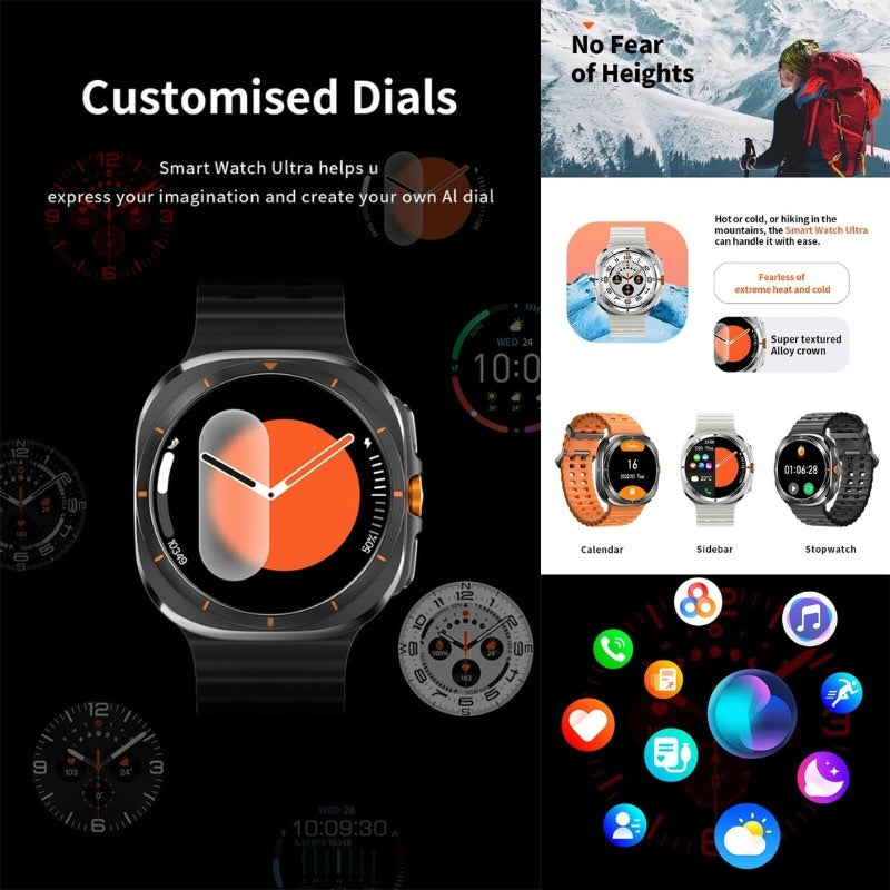 TF7 Ultra Smart Watch | Metal Body, AMOLED Display, Fitness & Health Tracker